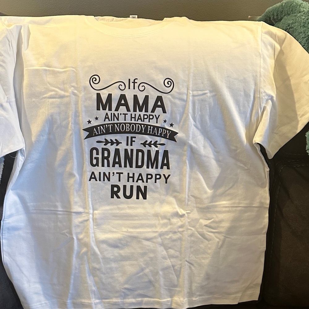 White Kids' Short Sleeve Graphic Tee - 'If Mama Ain't Happy'